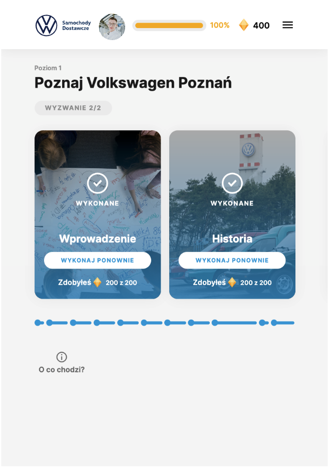 Volkswagen Powergam platform on desktop